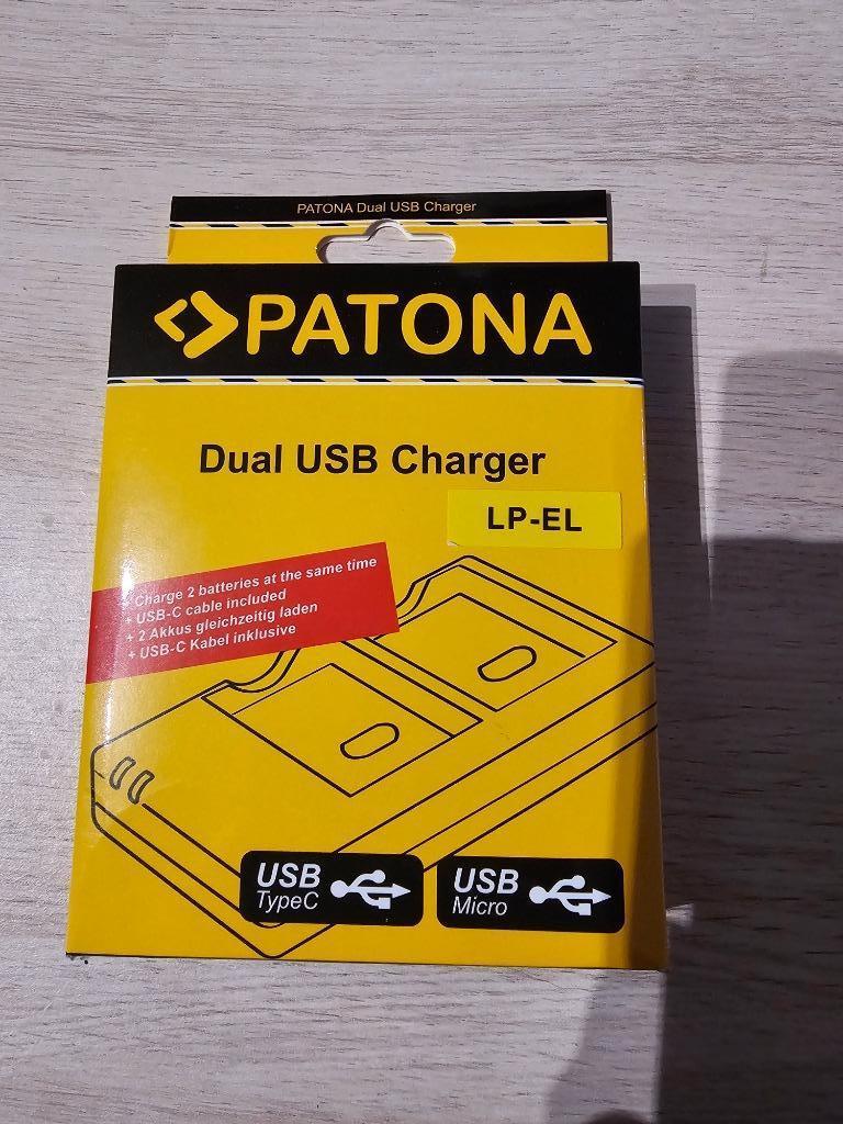 Patona LP-EL en LP-E6NH Dual USB oplader (Canon) NIEUW, Enlèvement ou Envoi, Neuf