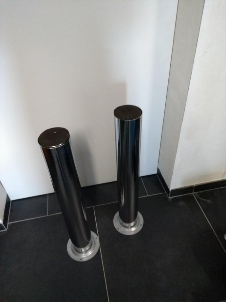 2 pieds de table solides, Rond, 50 à 100 cm, Comme neuf, Enlèvement