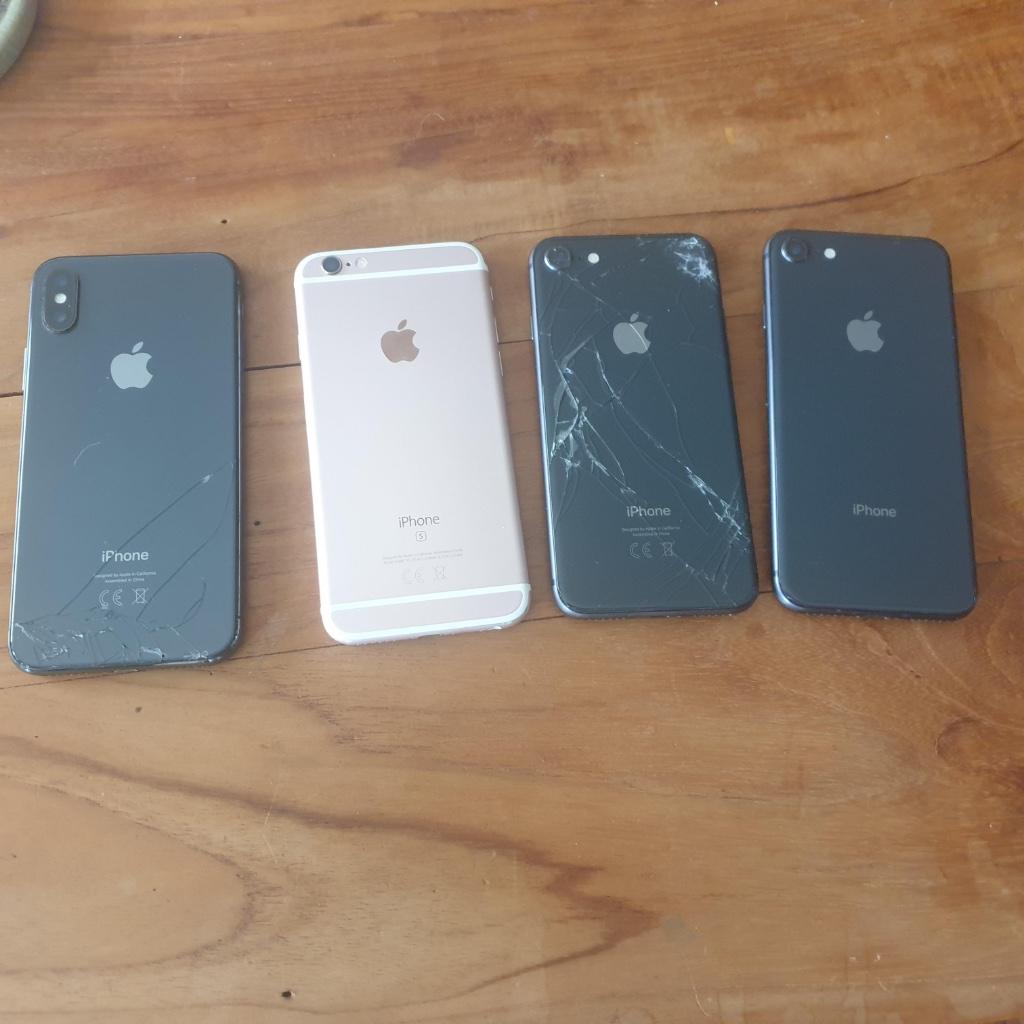 Lot de 4 Iphone  S - 8 - X, Télécoms, Téléphonie mobile | Apple iPhone, Gris, IPhone X, Enlèvement, Ne fonctionne pas