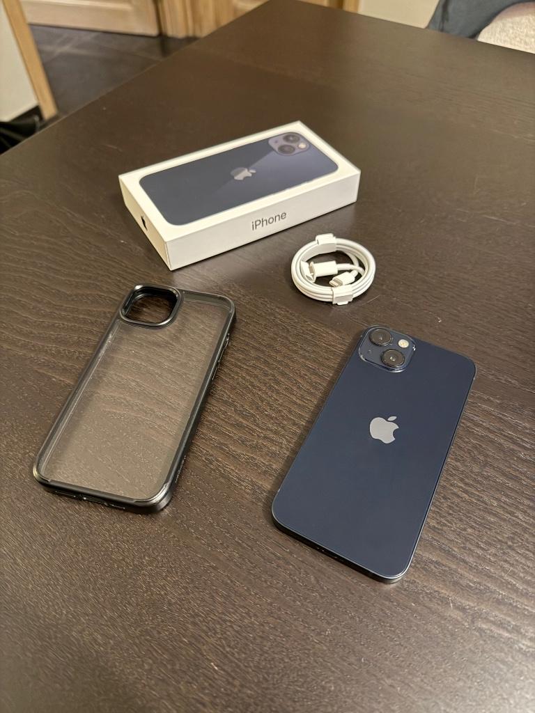 iPhone 13 256GB Midnight, Blauw, IPhone 13, Zo goed als nieuw, Zonder simlock