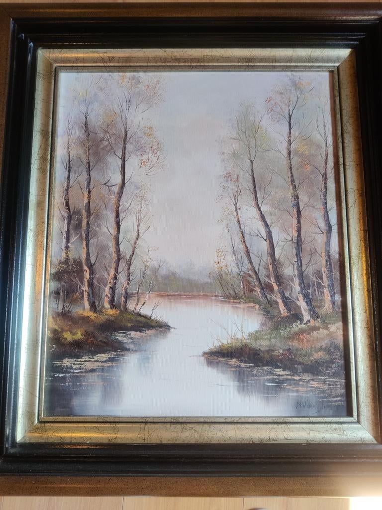 Schilderij van N Verheyden, Antiek en Kunst, Ophalen