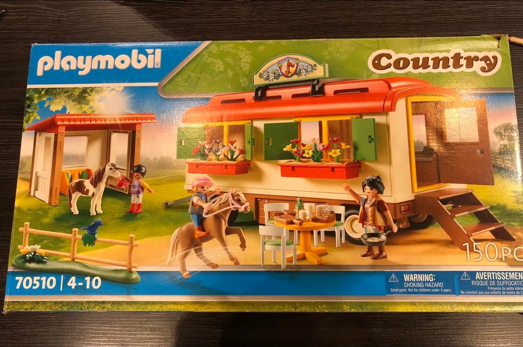 Playmobil country 70510 ponykamp aanhanger, Ophalen of Verzenden, Complete set