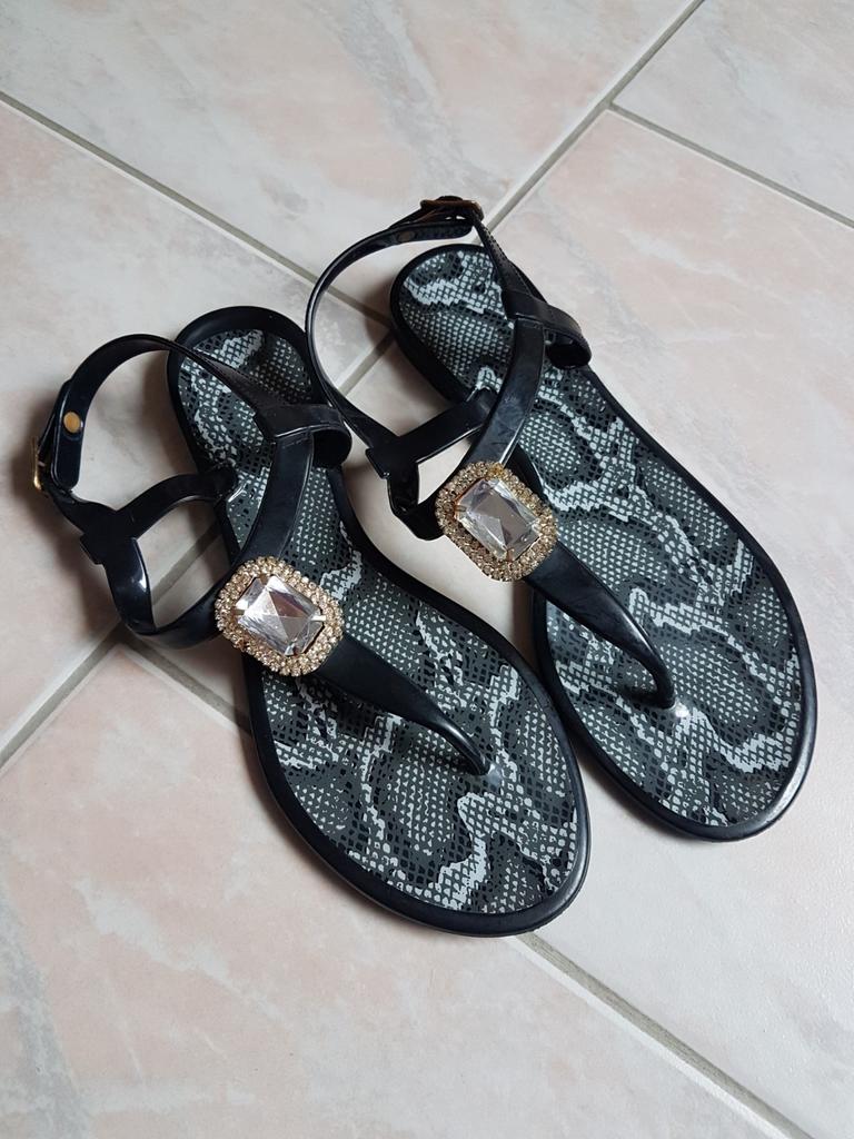 Sandales bijoux, Autre, Enlèvement ou Envoi, Comme neuf, Noir