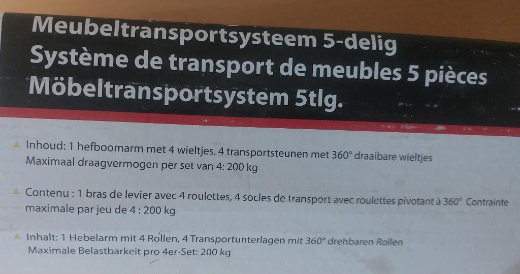 Meubeltransport op wielen, Ophalen, Nieuw, Transportkar