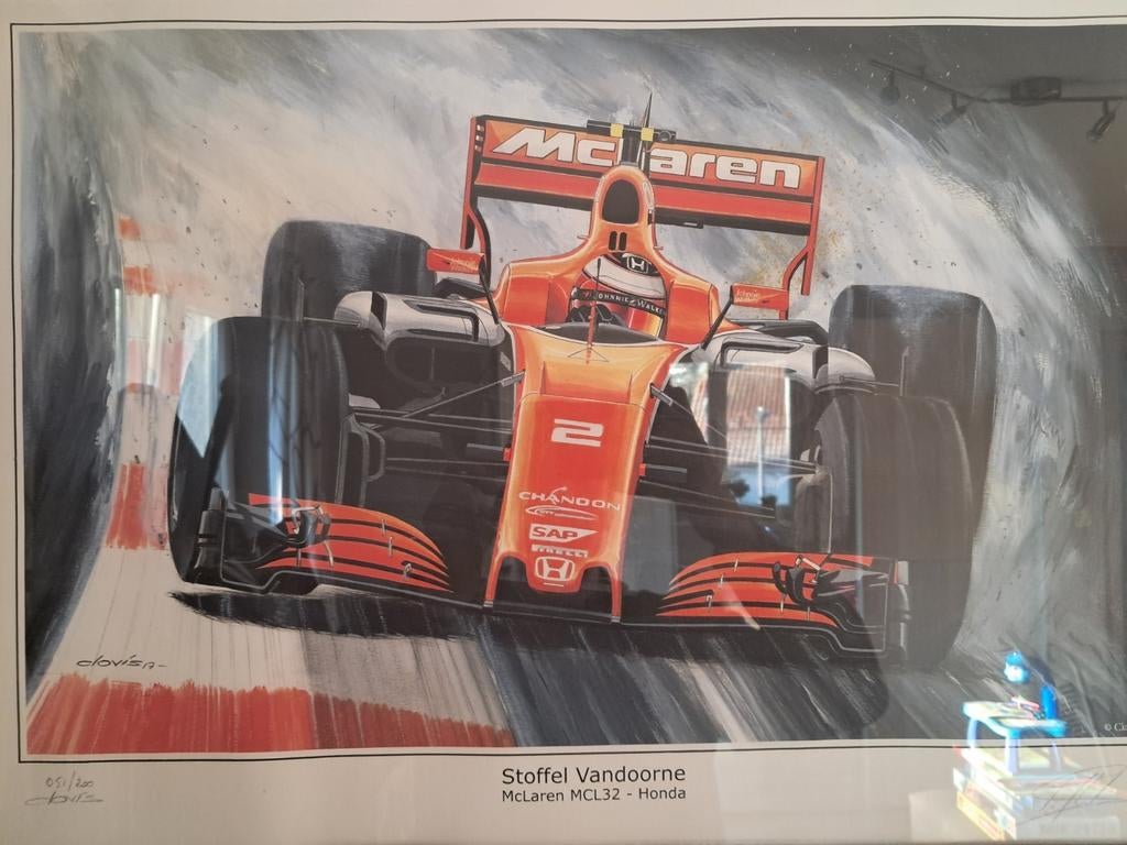 Stoffel Vandoorne print gelimiteerde oplagen, Ophalen of Verzenden, Zo goed als nieuw