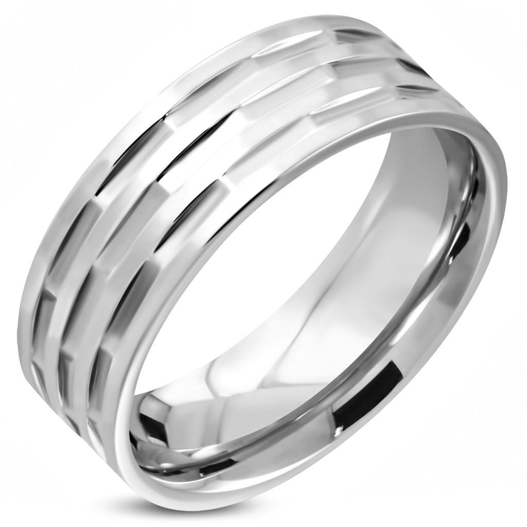 Bague pour homme en acier inoxydable brillant, Neuf, Enlèvement ou Envoi, Fer ou Acier, Homme