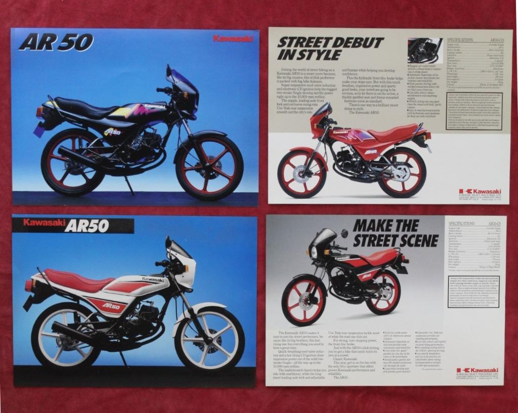 Originele brochure (leaflet  folder) Kawasaki AR50, Motos, Enlèvement ou Envoi, Kawasaki
