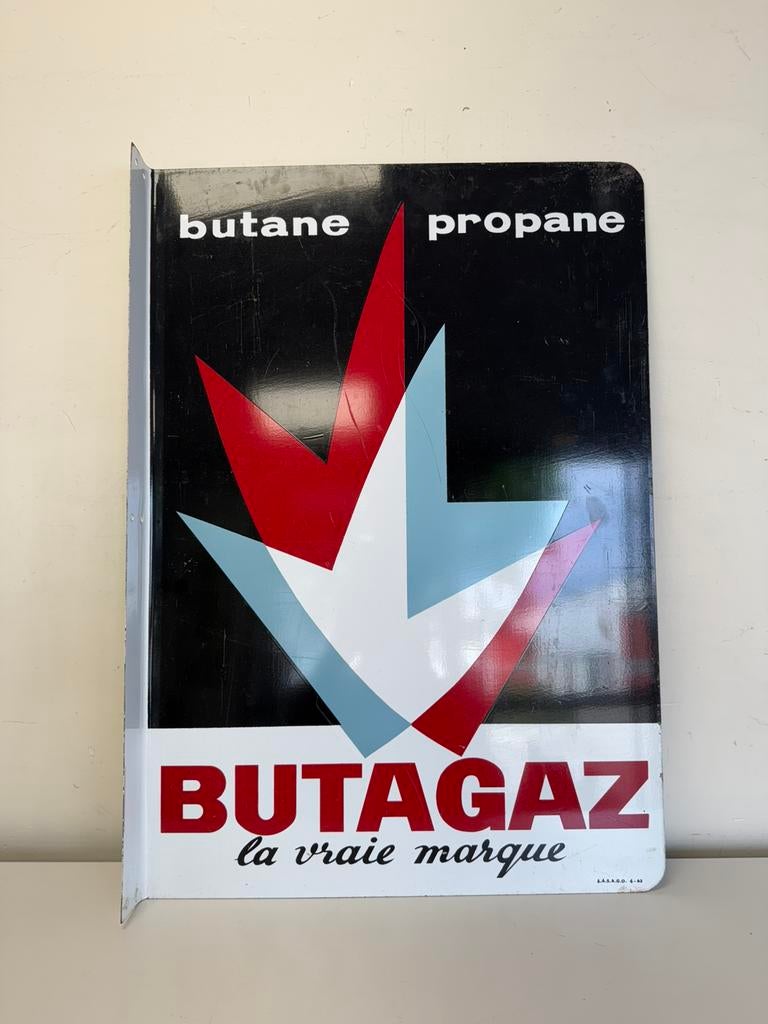 Grand panneau d'affichage ancien BUTAGAZ, Enlèvement ou Envoi, Utilisé, Panneau publicitaire