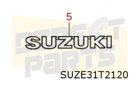 Suzuki Across (9/20-) (A5Z) 	embleem tekst "Suzuki" op achte, -, Verzenden, -, Nieuw