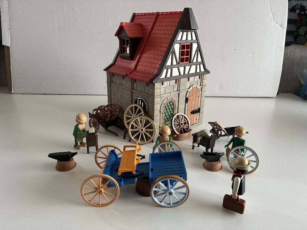 Playmobil Middeleeuwse Werkplaats - Lot E0, Gebruikt, Gebouw, Losse onderdelen, Historisch