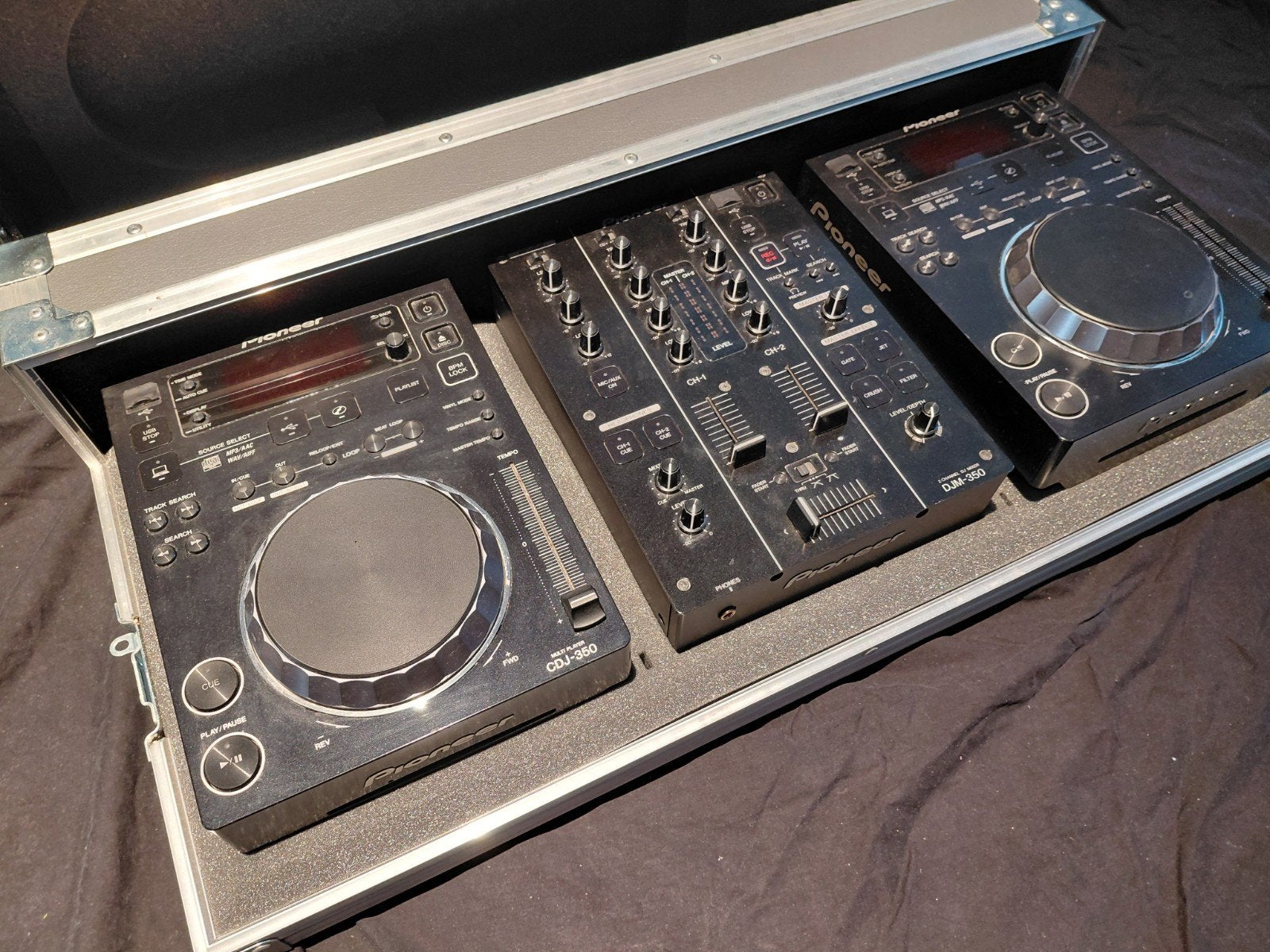 Pioneer CDJ-350 DJ set + flightcase, Enlèvement, Utilisé, DJ-Set, Pioneer