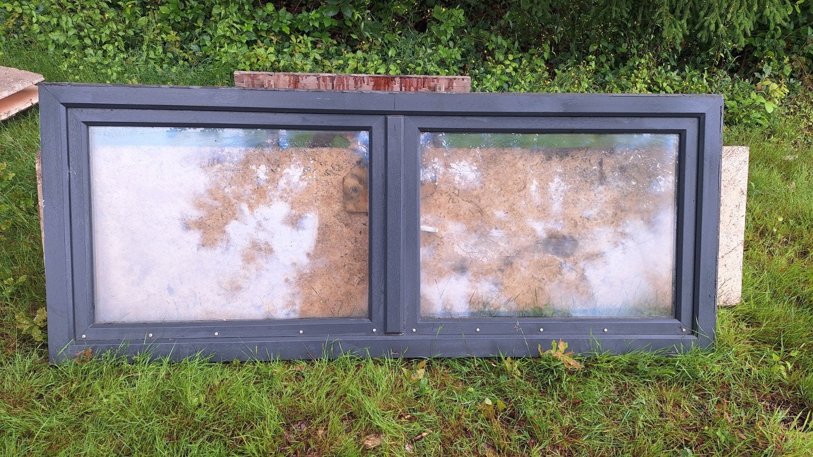 Antraciet pvc raam 220x90 gebruikte, Ophalen