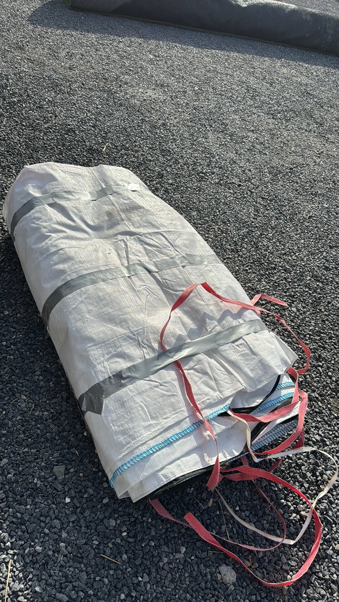 Asbestzak container met rits, Ophalen