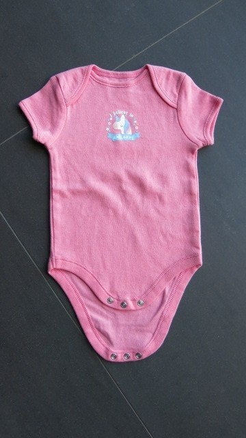 Roze body met korte mouwen (maat 74), Ophalen of Verzenden, Gebruikt, Meisje, Nacht- of Onderkleding