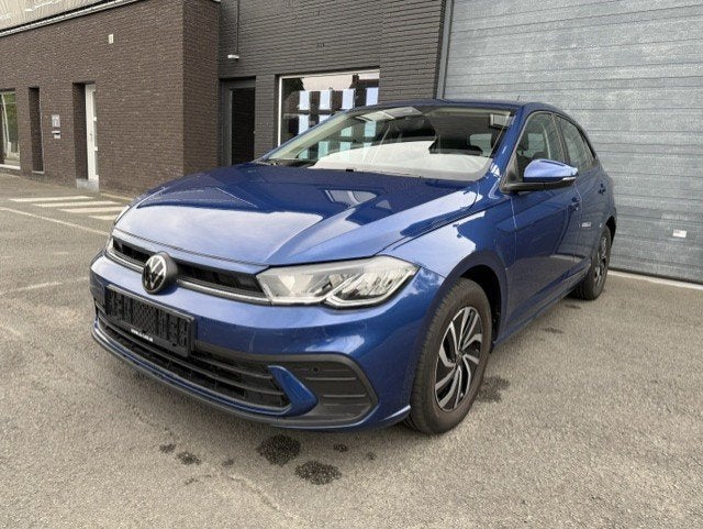 Volkswagen Polo 1.0 TSI DSG AdapCruise App Camera Trekhaak, Auto's, Volkswagen, Stof, Blauw, 127 g/km, 5 deurs