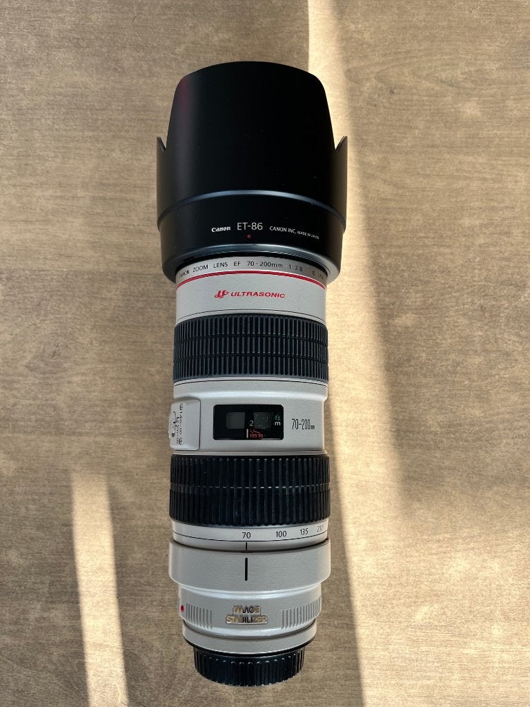 Canon Zoom Lens EF 70-200mm 1:2.8 L IS USM met zonnekap, Canon, Téléobjectif, Filtre inclus, Comme neuf