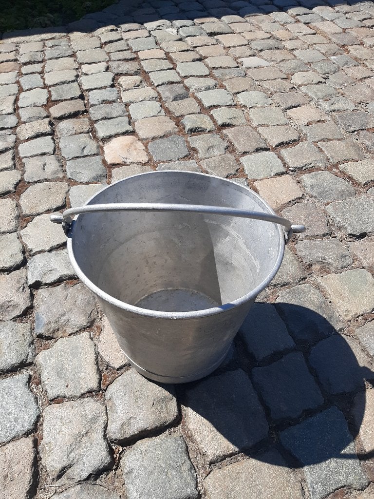 Aluminium emmer - vintage, Ophalen, Gebruikt