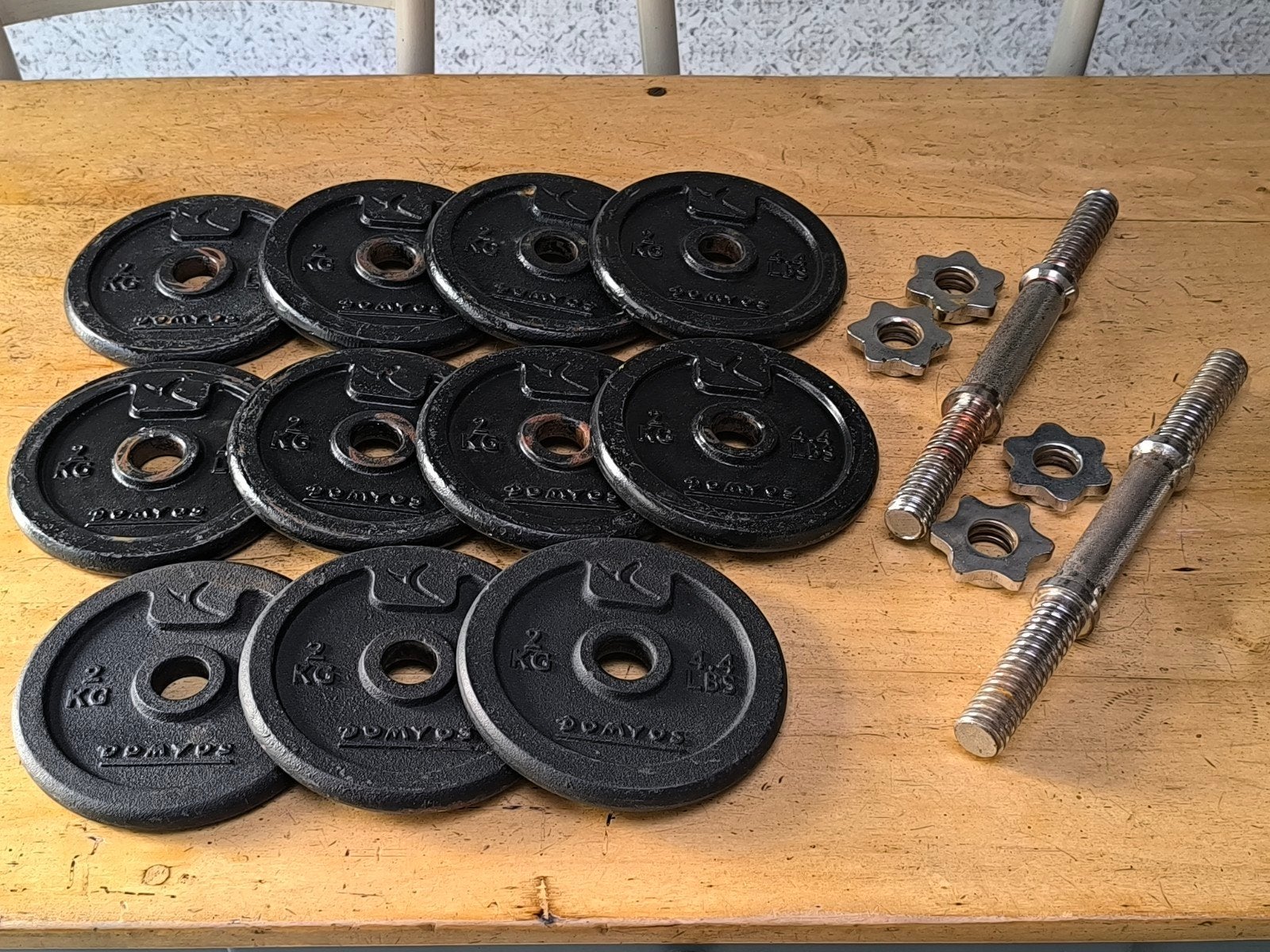 Domyos Ensemble d'haltères (26kg) (Bon état), Enlèvement, Utilisé, Bras, Set d’haltères