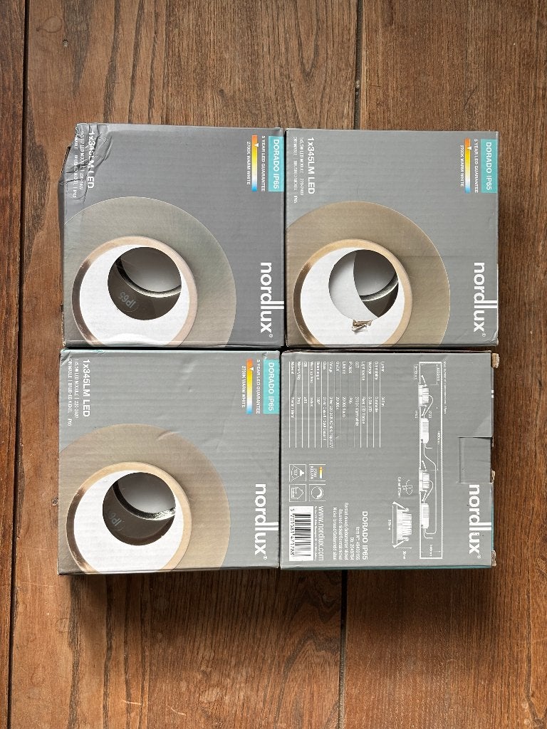 Lot de 4 spots LED encastrables Nordlux Dorado IP65, Maison & Meubles, Lampes | Spots, Nordlux, Compatible montage au plafond