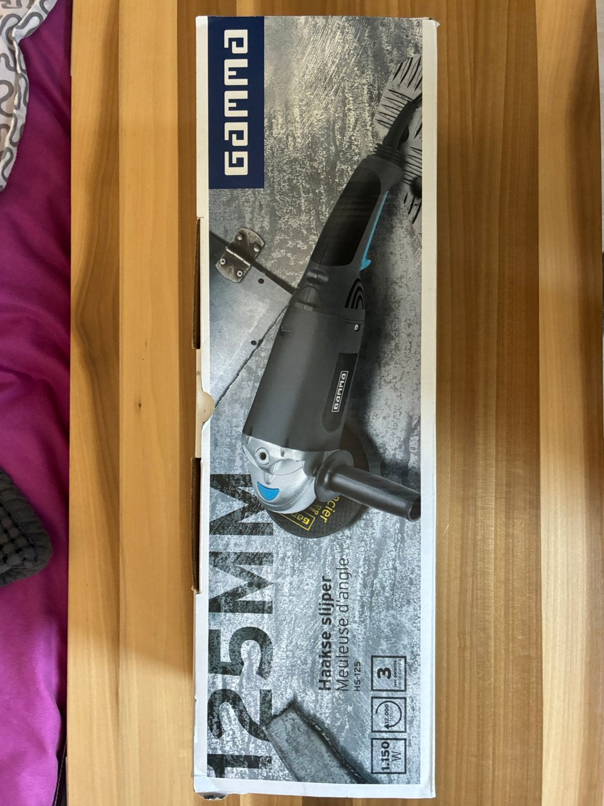 Gamma haakse slijper 125 mm, Ophalen, Nieuw, 1000 watt of meer, Haakse handslijpmachine