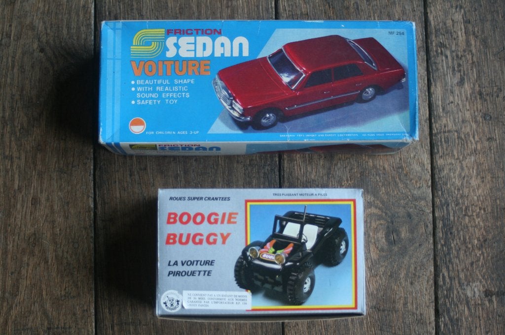 2 x blikken auto's Mercedes (jaren 60/70) (originele doos), Ophalen of Verzenden