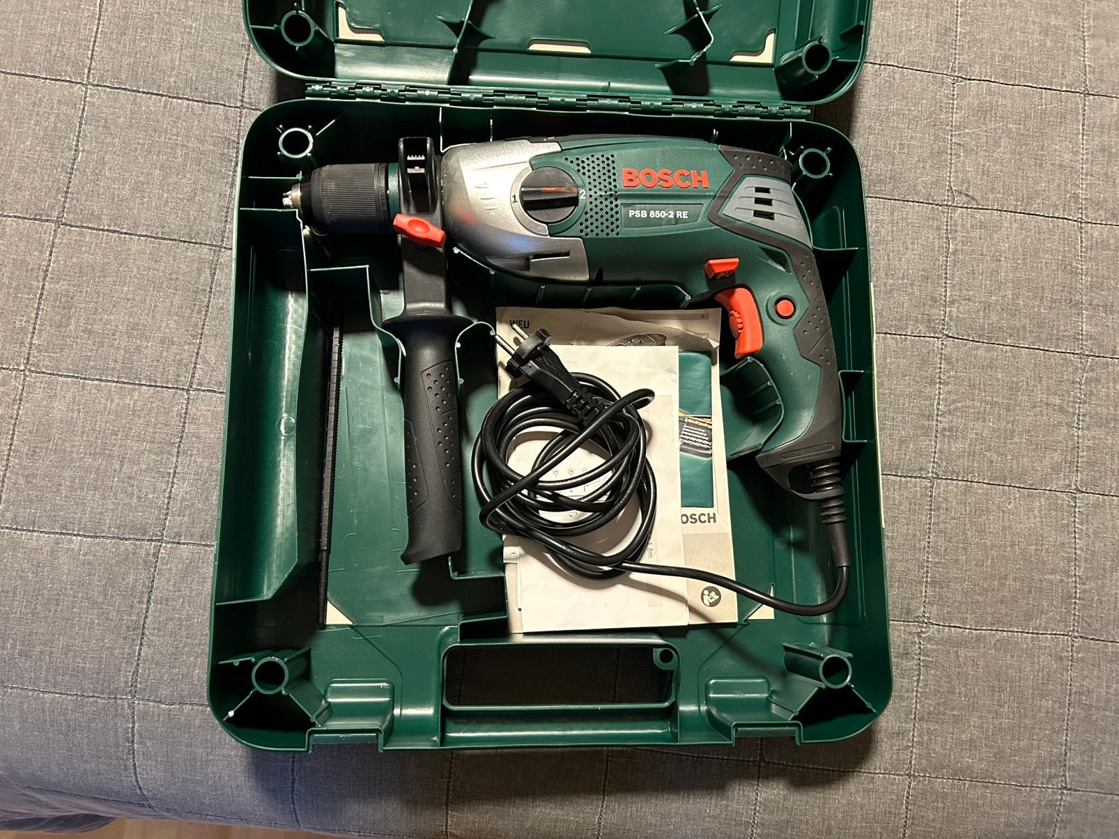 Bosch PSB 850-2 RR klopboormachine, 600 watt of meer, Zo goed als nieuw, Klopboormechanisme, Ophalen