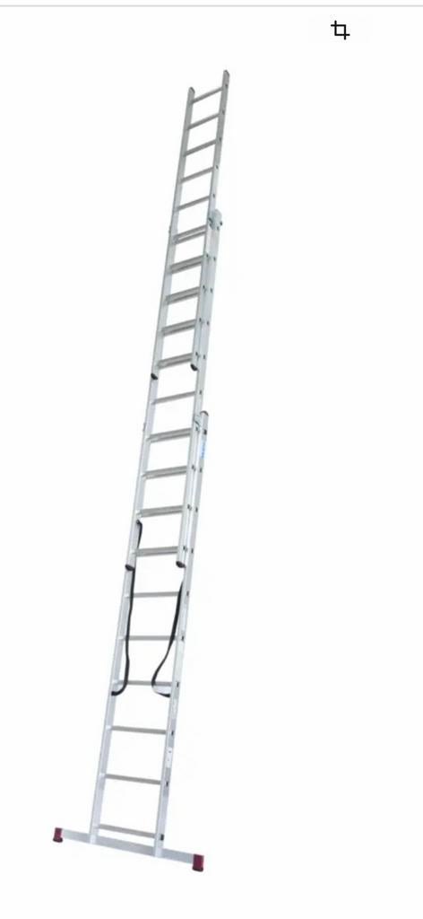 3 delige alu ladder 11 treden, Ophalen, Zo goed als nieuw, Ladder