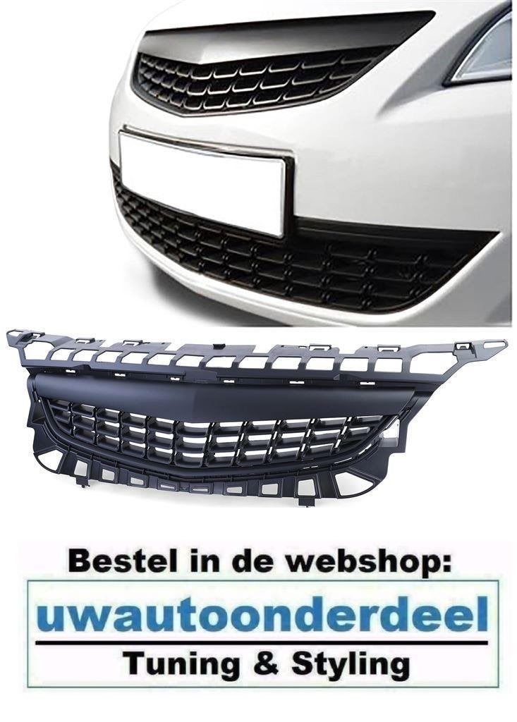 Embleemloze Sport Grill Mat Zwart Voor Opel Astra J 5 Deurs, Envoi