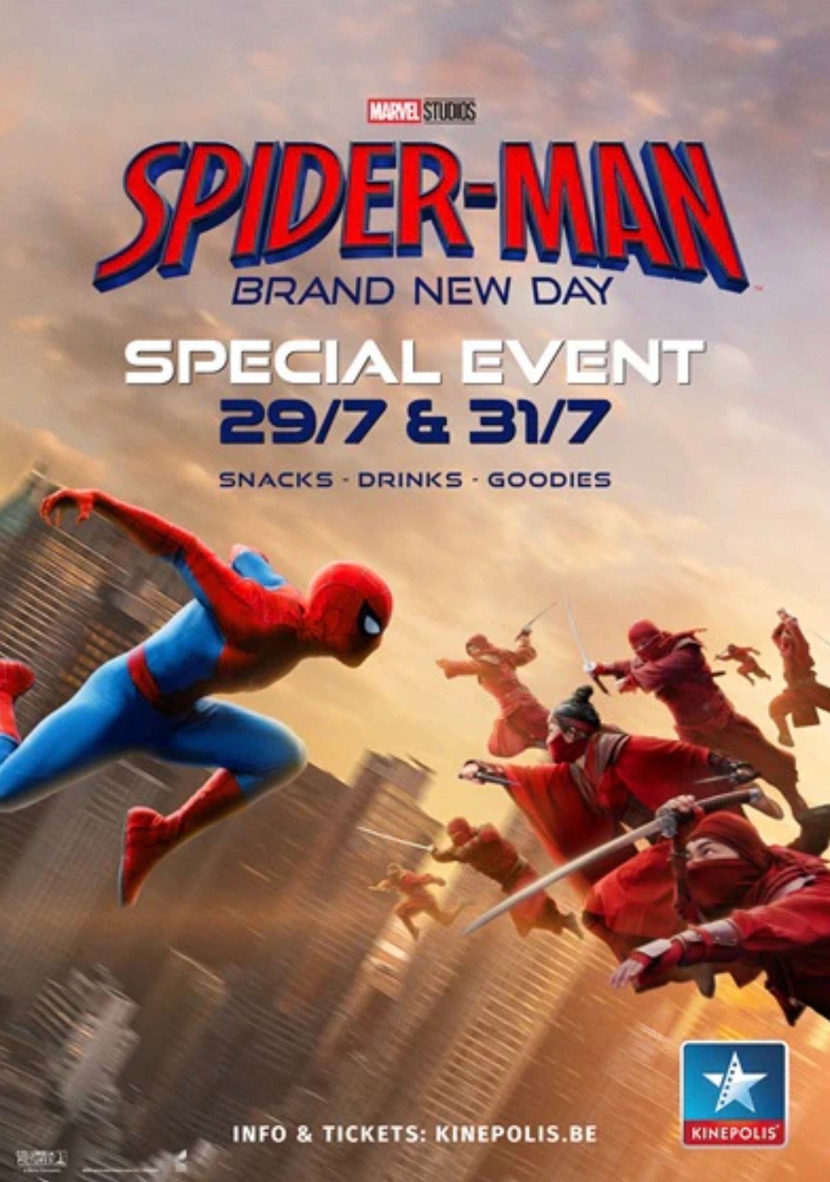 Kinepolis Gent ticket Spiderman brand new day night, Tickets & Billets, Places de cinéma