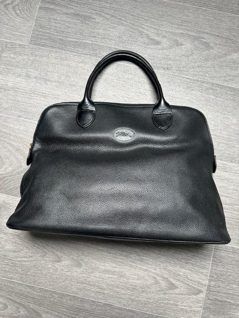 Handtas Longchamp zwart leder, Ophalen, Zo goed als nieuw, Zwart, Handtas