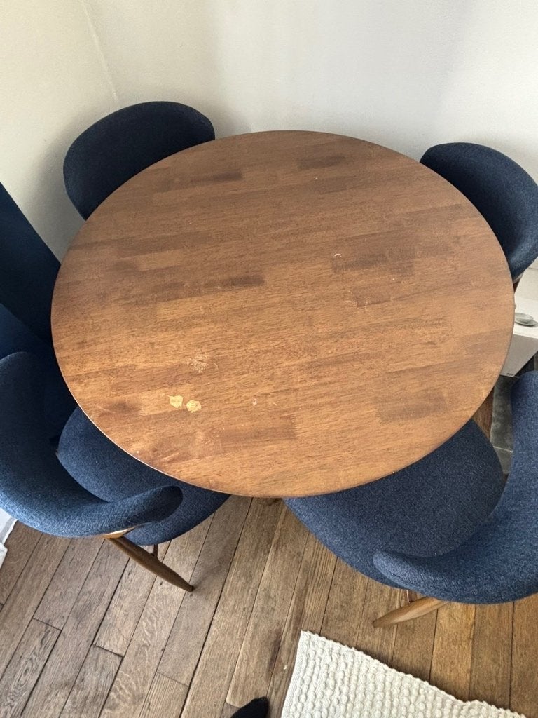 Table à manger ronde, 100 à 150 cm, Quatre personnes, Rond, 100 à 150 cm