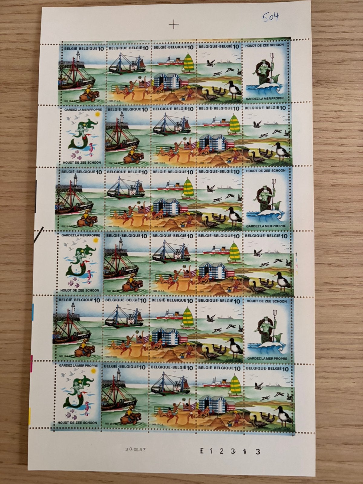 Postzegelvel - zee OBP2273-2276, Ophalen of Verzenden
