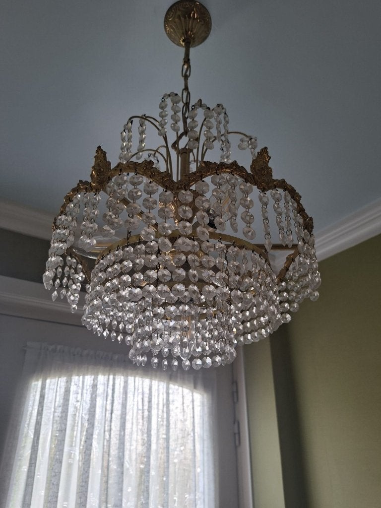 Elegante vintage kroonluchter – mooie staat, Huis en Inrichting, Ophalen, Zo goed als nieuw, Vintage