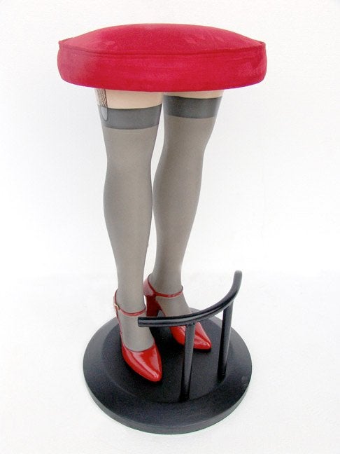 Lady Leg barkruk — Barkrukhoogte 84 cm, Ophalen, Nieuw