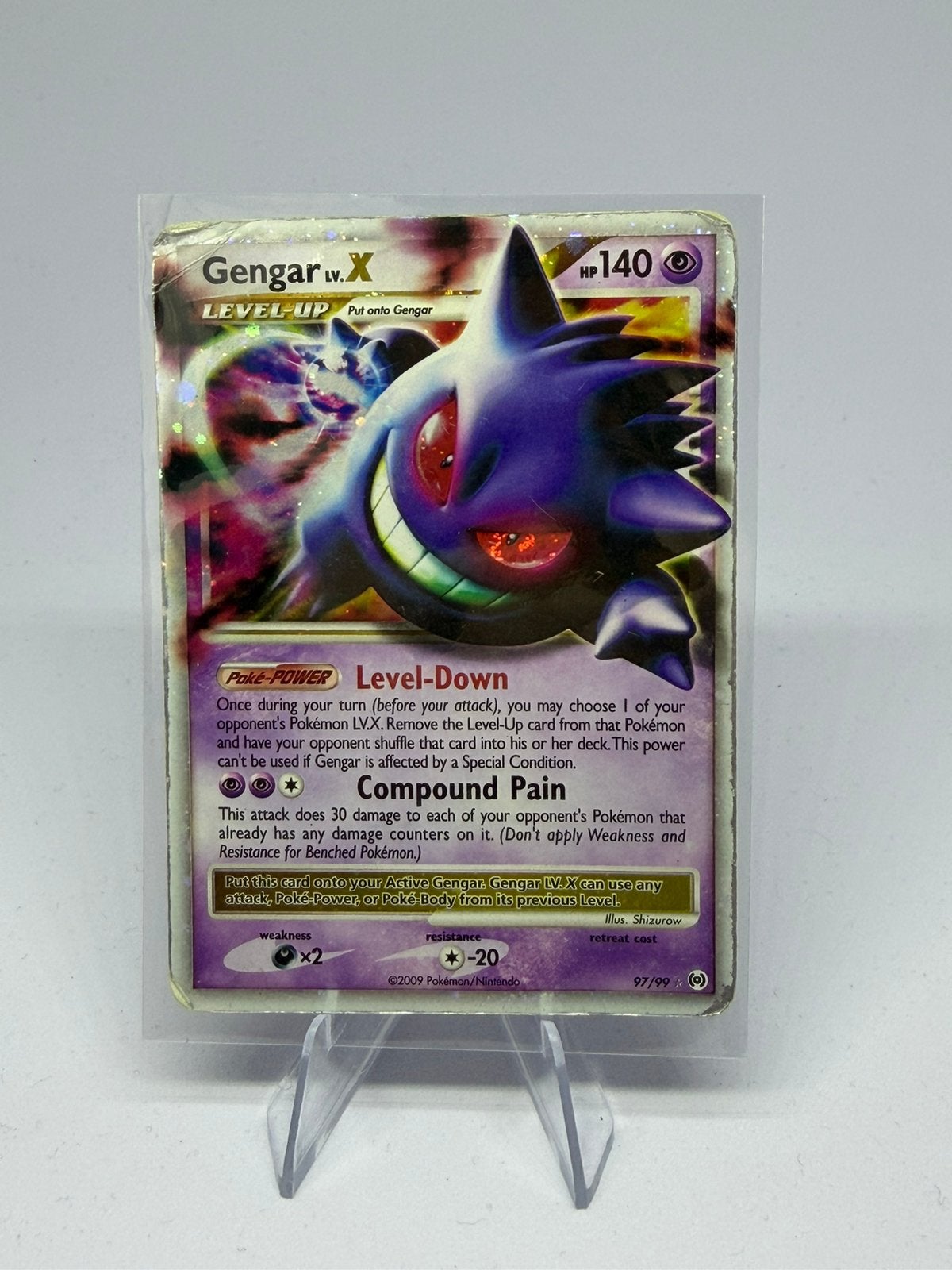 Carte Pokémon rare Gengar lv X 97/99 à vendre, Enlèvement ou Envoi, Utilisé, Cartes en vrac