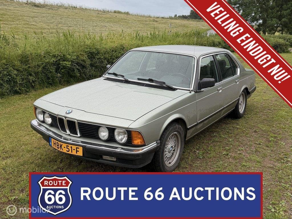 BMW 728i | 1983 | Route 66 Auctions, Auto's, Oldtimers, Bedrijf, Te koop, BMW, Benzine, Overige carrosserie, Handgeschakeld, Zwart
