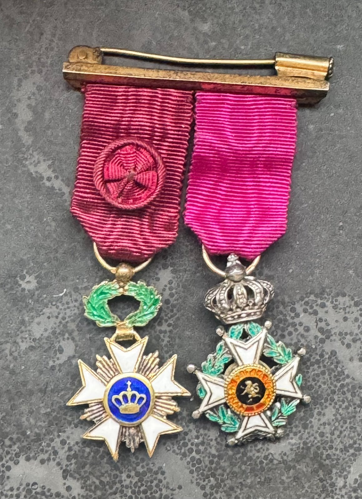 Miniatuur medaille groep kroonorde - leopoldsorde, Verzenden