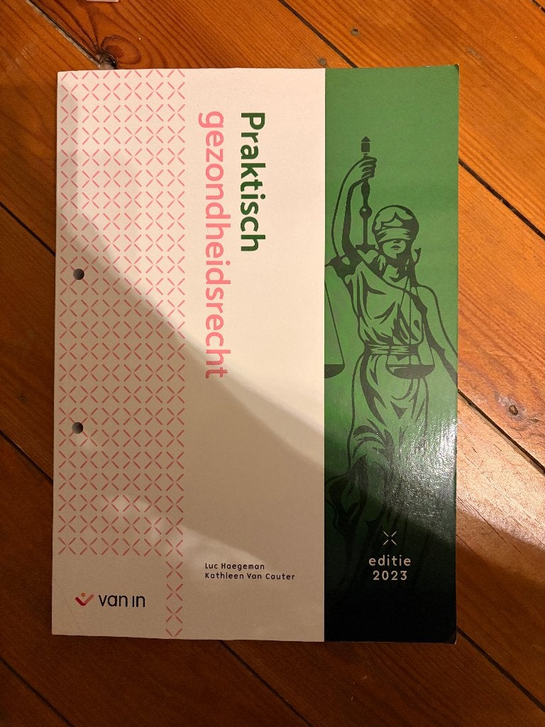 Praktisch gezondheidsrecht, Boeken, Ophalen, Nieuw, Hogeschool