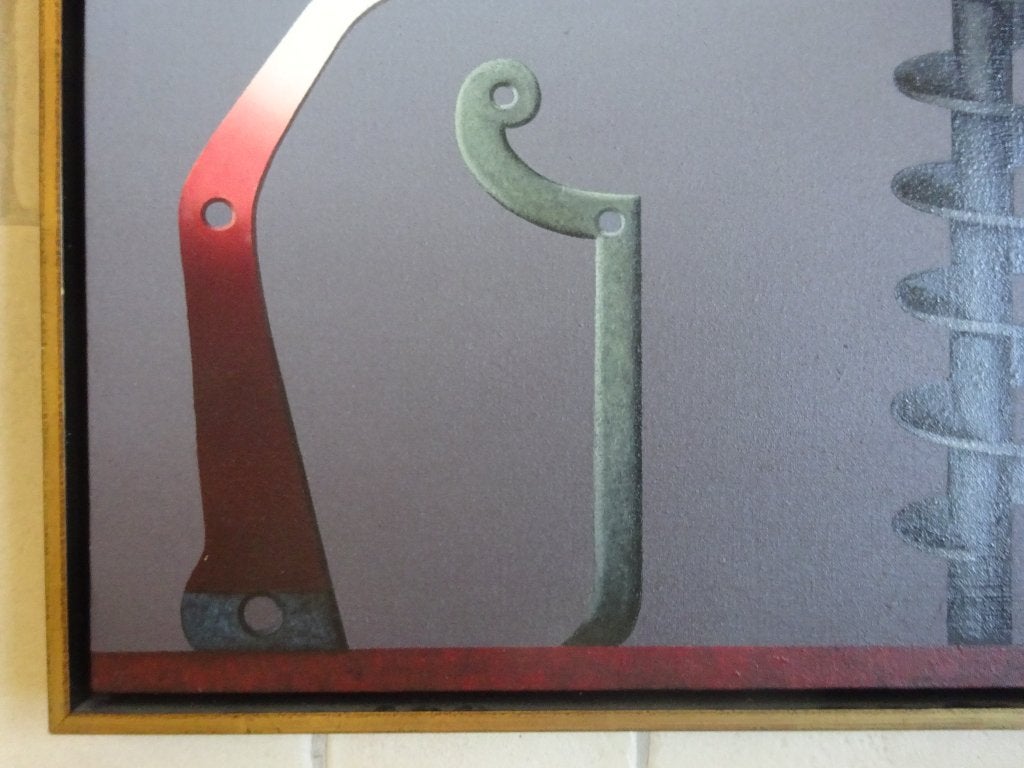 Roger Nellens, doek, 45 x 61 cm, Balade 1990, Antiquités & Art, Art | Peinture | Moderne, Enlèvement, Encadré, Abstrait
