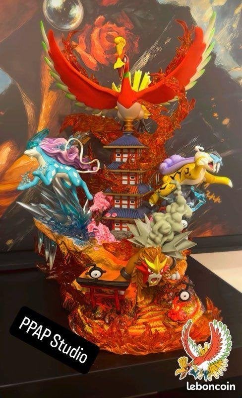 Statue pokémon Ho oh ppap, Enlèvement ou Envoi, Comme neuf, Plus grand que 1:35, Personnage ou Figurines