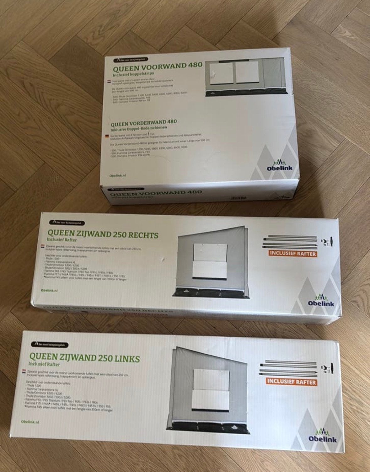 Thule queen obelink luifeltent 480, Caravans en Kamperen, Ophalen, Nieuw, Tot en met 5