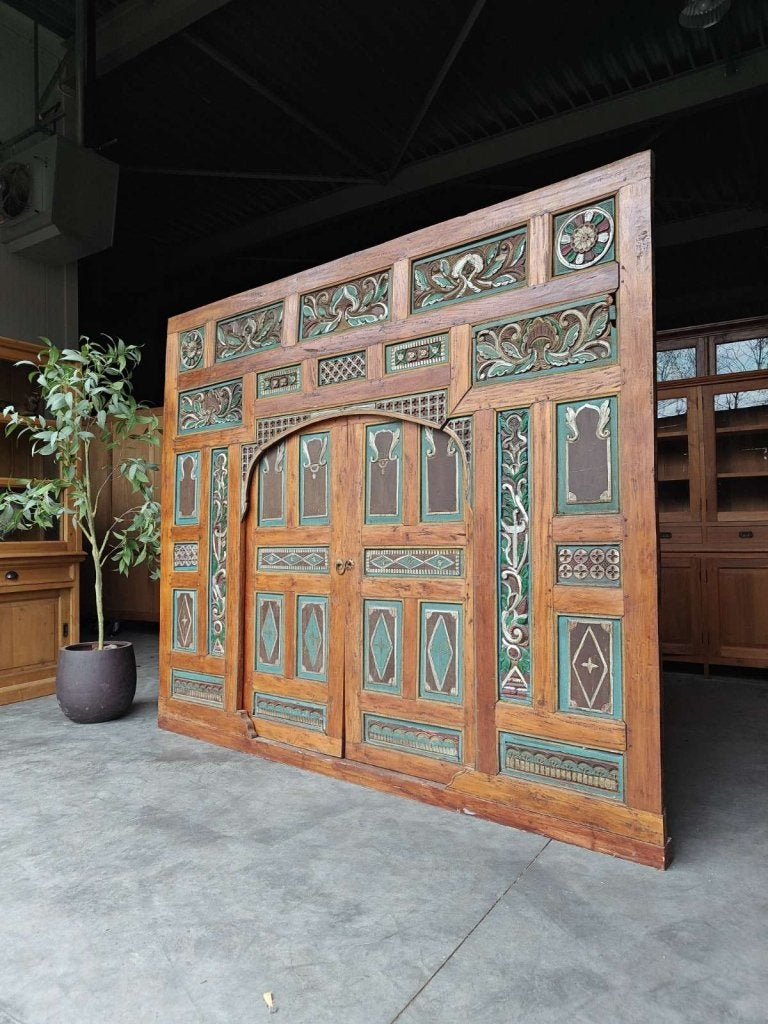 Antieke Indische poort | Uniek! XXL Wandbord | Hoofdbord, Ophalen of Verzenden