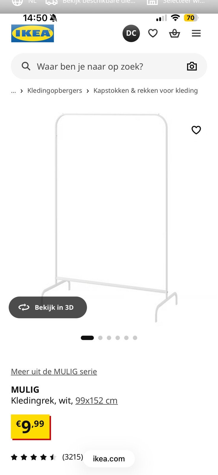Kledingrek MULIG ikea, Kleding | Dames, Kledingrekken, Ophalen, Zo goed als nieuw
