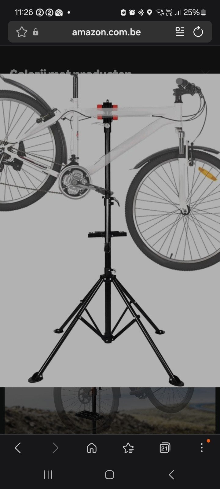 Fiets montage houder, Ophalen