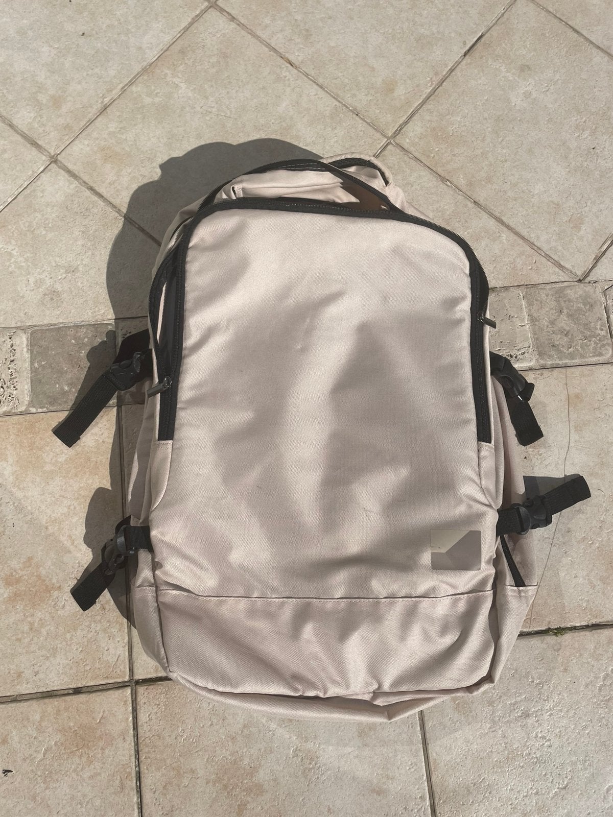 Rugzak groot beige zandkleur, Ophalen of Verzenden, Zo goed als nieuw