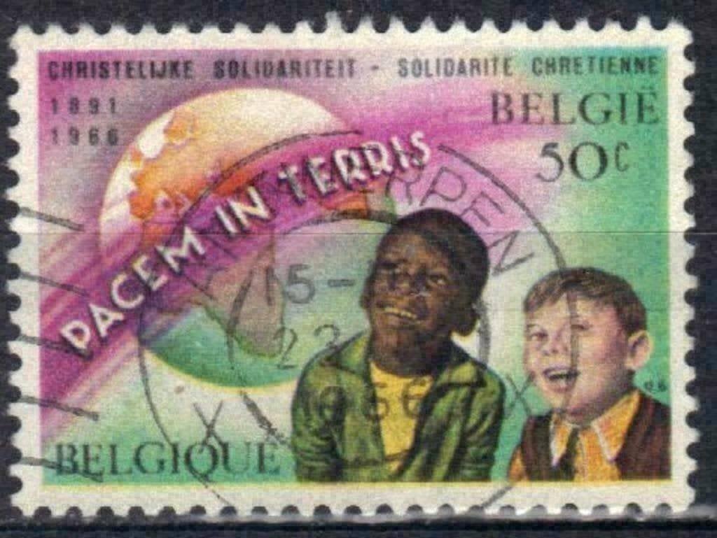 Belgique 1966 - Yvert/OBP 1360 - Encyclique Reru Novar (ST), Envoi, Affranchi, Oblitéré, Enfants