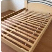 Bed, Ophalen, Gebruikt, 140 cm, Twijfelaar