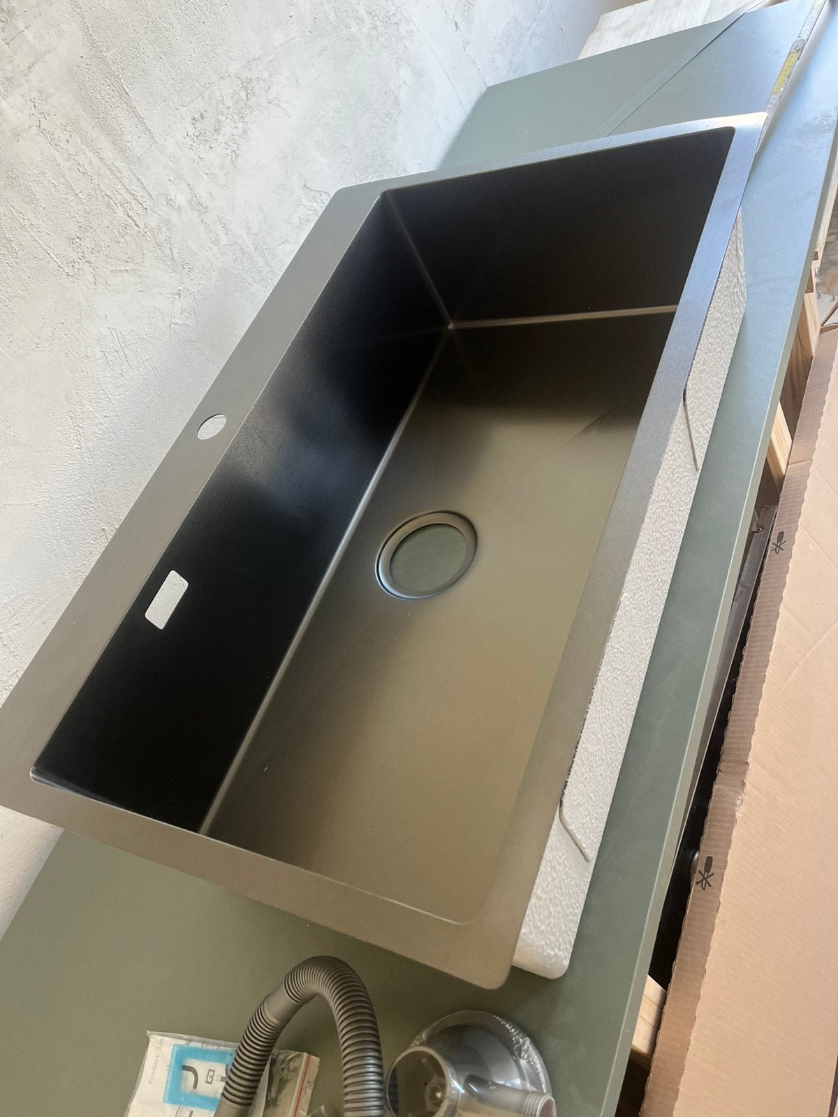 Ausmann Turt grote gun metal spoelbak antraciet PVD 79x50mm, Ophalen, Nieuw, 50 tot 100 cm, Minder dan 100 cm
