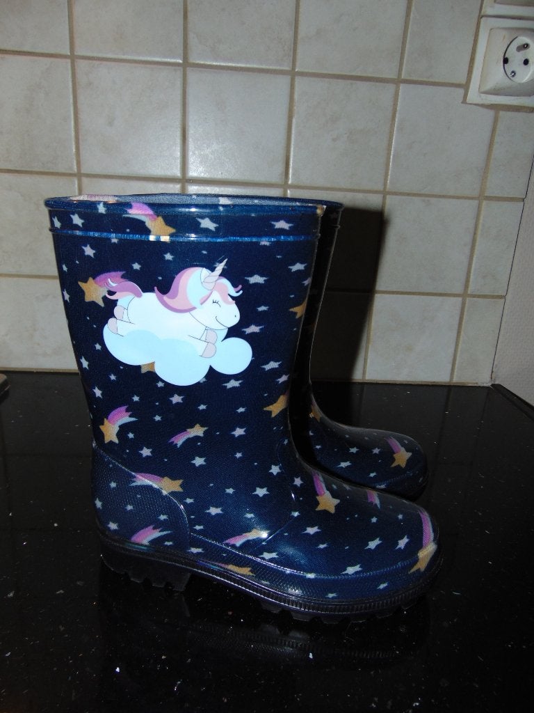 Unicorn regenlaarsjes maat 28/29, Kinderen en Baby's, Gebruikt, Meisje, Ophalen of Verzenden, Laarzen