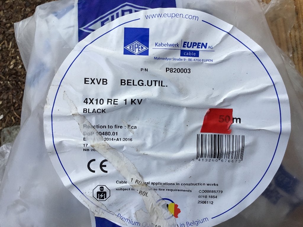 Câble EXVB 4x10., Bricolage & Construction, Électricité & Câbles, Enlèvement, Neuf, Câble ou Fil électrique